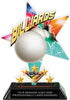 Billiards Shattered Star Colorix Acrylic Trophy- 7 inch [TACR7-STR-BL-Q]