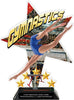 Gymnastics Shattered Star Colorix Acrylic Trophy- 10 inch [TACR10-STR-GF-Q]