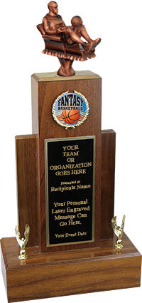 Fantasy Basketball Resin Empire Walnut Trophy [TREWAL19-FBK]
