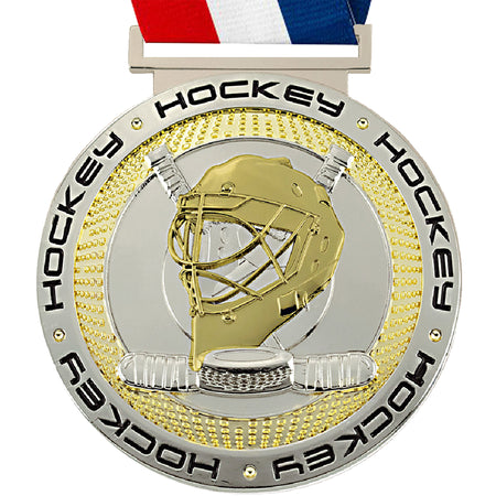 3.25" Hockey Dual Plated Diecast Medal [MSDP3-HK]