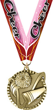 2" Cheer Gold Victory Medal [MVY2-CH]