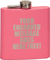 Stainless Steel Flask- Matte Pink Finish [FLSKJ-MPNK]