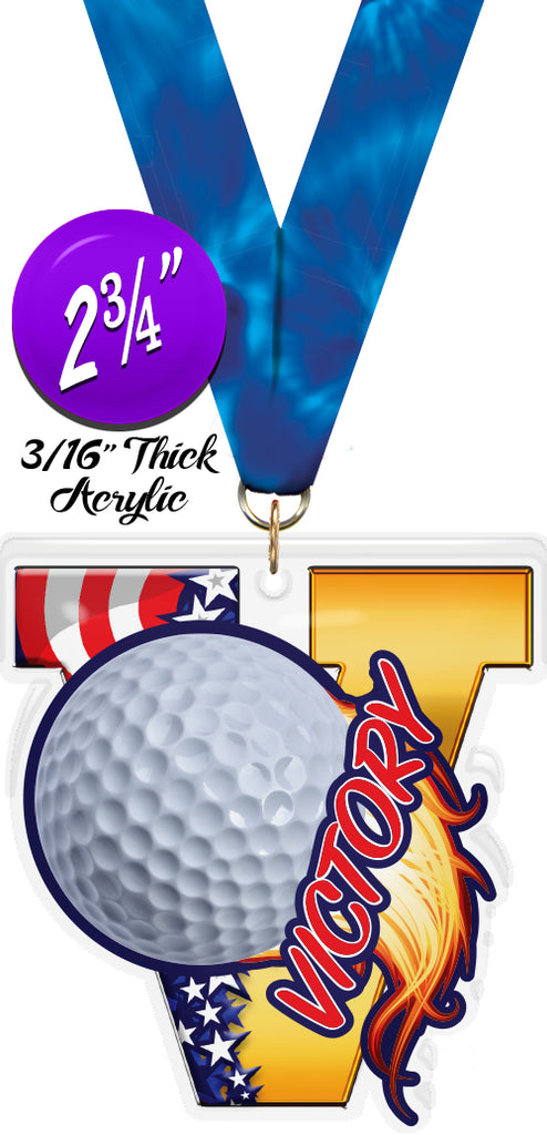 Golf Victory Colorix Acrylic Medal [MACR2-V-GL-Q]