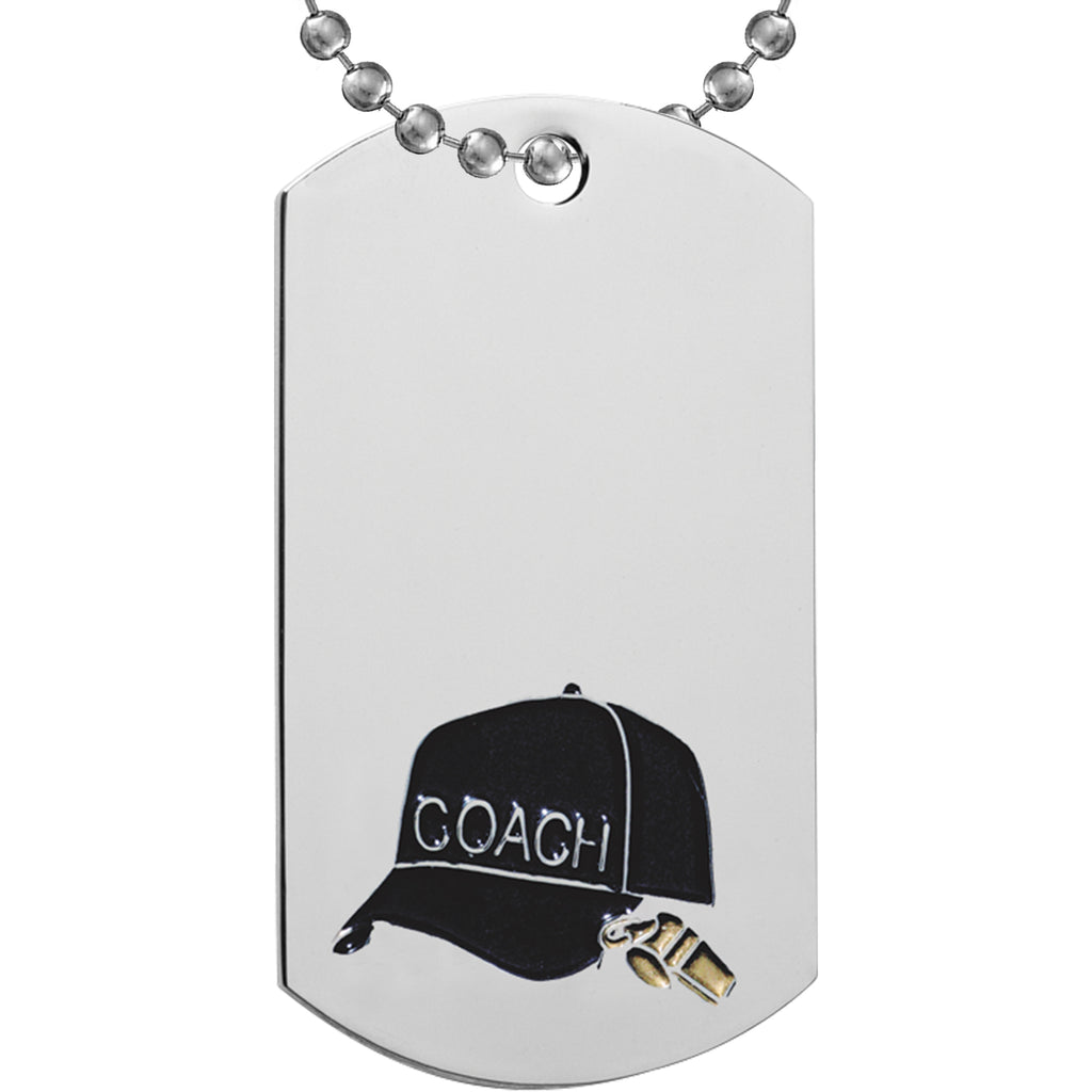Coach Etched & Paint Filled Dog Tag [DTS-CO]