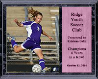 Black Marbleized Horizontal Photo Plaque [PP1215-H-BLK]