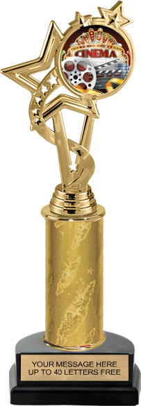 EXCLUSIVE Color Insert Trophy w/ Column on Marble Tone Base [THSi10-TD]