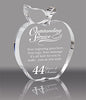Acrylic Apple Award- 5 inch [APLENG-5-Q]