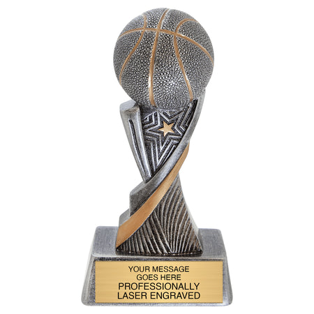 Basketball Aspire Resin Trophy - 6 inch [RJASP6-BK]