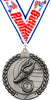 2.75 in Track Wreath Framed Medal- Silver [M311-TK-S]