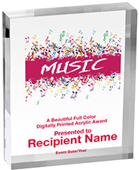 Music Vibrix Acrylic Awards [1 inch thick]
