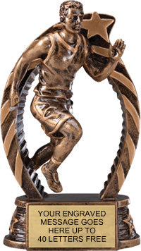 Track Male Star Flame Resin Trophy [RSF5-TKM]