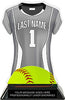 Softball Jersey Colorix-T Acrylic Trophy- Gray [TACR7-JSY-SB-GRY-Q]