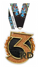 3rd Colorix-M Acrylic Medal [MACR375-3RD-Q]