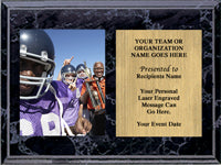 Black Marbleized Horizontal Photo Plaque [PH328-BLK]