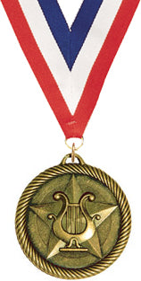 Music Lyre Scholastic Medal [M2SCH-MC]