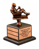 Bronze Finish Armchair Fantasy Football Sculpture on Walnut Base [GWB-FFB-9-B]
