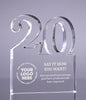 Number 20 Acrylic Award - 6 inch [ATNM-20-6-Q]