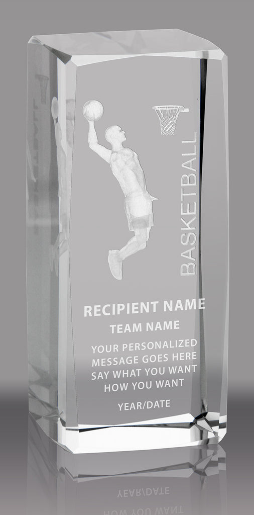 Basketball Male 3D Laser Sport Crystal [CMSPRT-BKM]