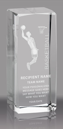 Basketball Male 3D Laser Sport Crystal [CMSPRT-BKM]