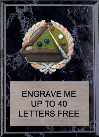 7"x9" Billiards Millennium Plaque [PMC79-BL]