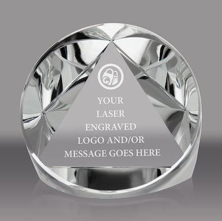 Crystal Prism Paperweight [CR3PW-X]