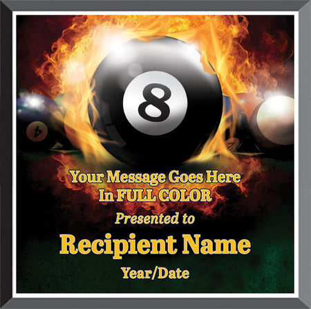 Billiards Square Graphix Plaque [PGFXQ66-BL]