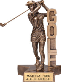 Golf Billboard - 6.5" Resin Trophy - Female [RMB6-GLF]