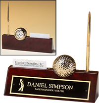 Metal Golf Ball Clock and Nameplate [TDC525]