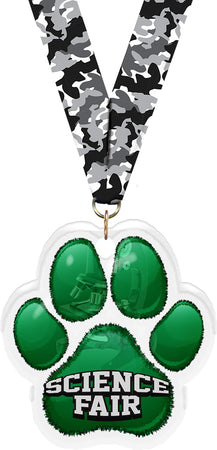 Science Fair Paw Acrylic Medal- 2.75 inch [MACR2-PAW-SEFR-Q]