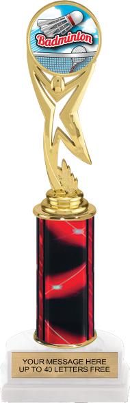 Star Victory Color Insert Trophy w/ Column on Marble Tone Base [THSi10-J56]