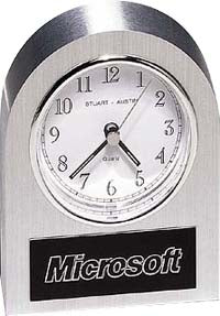 Brushed Silver Aluminum Clock [TDC77]