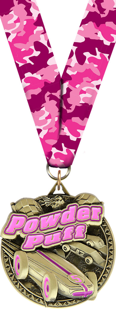 2" Powder Puff Ultra-Impact 3-D Medal [MDTD2-PWDRPF]