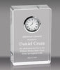 Crystal Block with Clock Award [CLKF148-X]