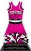 Cheer Uniform Colorix-T Acrylic Trophy - Pink [TACR7-JSY-CH-PNK-Q]