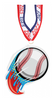 Baseball Splatters Colorix-M Acrylic Medal [MACR375-SPLT-BS-Q]