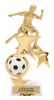 Soccer Triple Star Spinning Riser Trophy w/ Figurine [TTSS13-SC]