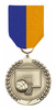 Basketball 1.75 inch Wreath Framed Diecast Medal [M201-BK]