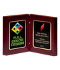Custom High Gloss Rosewood Stained Book Award [PTBK-5-FC]