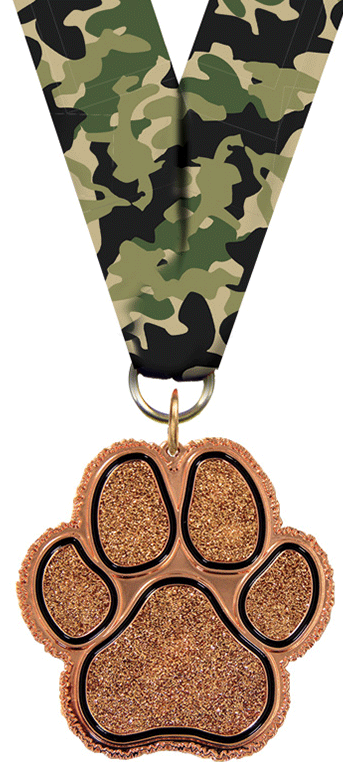 Glitter Paw Medal- Bronze [MGPAW2-B]