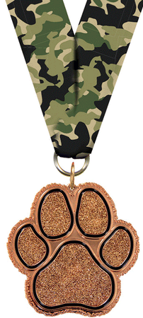 Glitter Paw Medal- Bronze [MGPAW2-B]