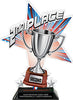 2nd Place Shattered Star Colorix Acrylic Trophy- 10 inch [TACR10-STR-2ND-Q]