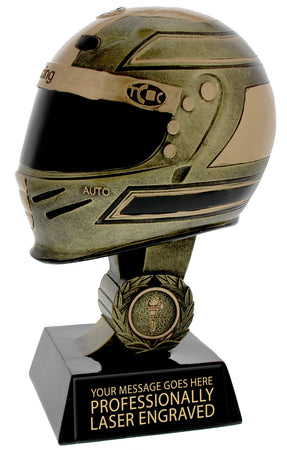 Racing Helmet Resin Trophy - 8.5 inch [RM-38-8]