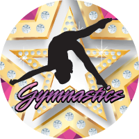 Gymnastics - Bling 2 inch Round Insert [TD-3867]