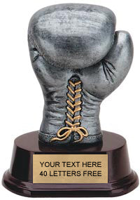 Boxing Glove Pewter Finish Resin Trophy [SGRBG]