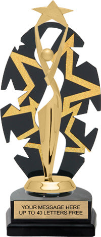 Gold Star Rhythm Backdrop Trophy [T7SR8-GD]