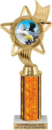 Banner Star Color Insert Trophy w/ Column [Ti10-J27]