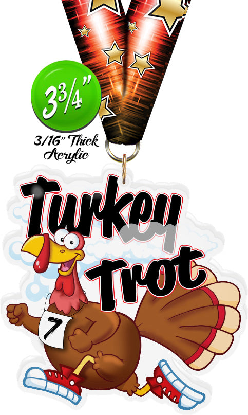 Turkey Trot Colorix-M Acrylic Medal [MACR375-TRKTRT1-Q]