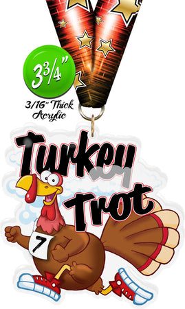 Turkey Trot Colorix-M Acrylic Medal [MACR375-TRKTRT1-Q]
