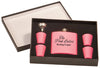 Laserable Flask Gift Set- Matte Pink [FLSKSETJ-661]