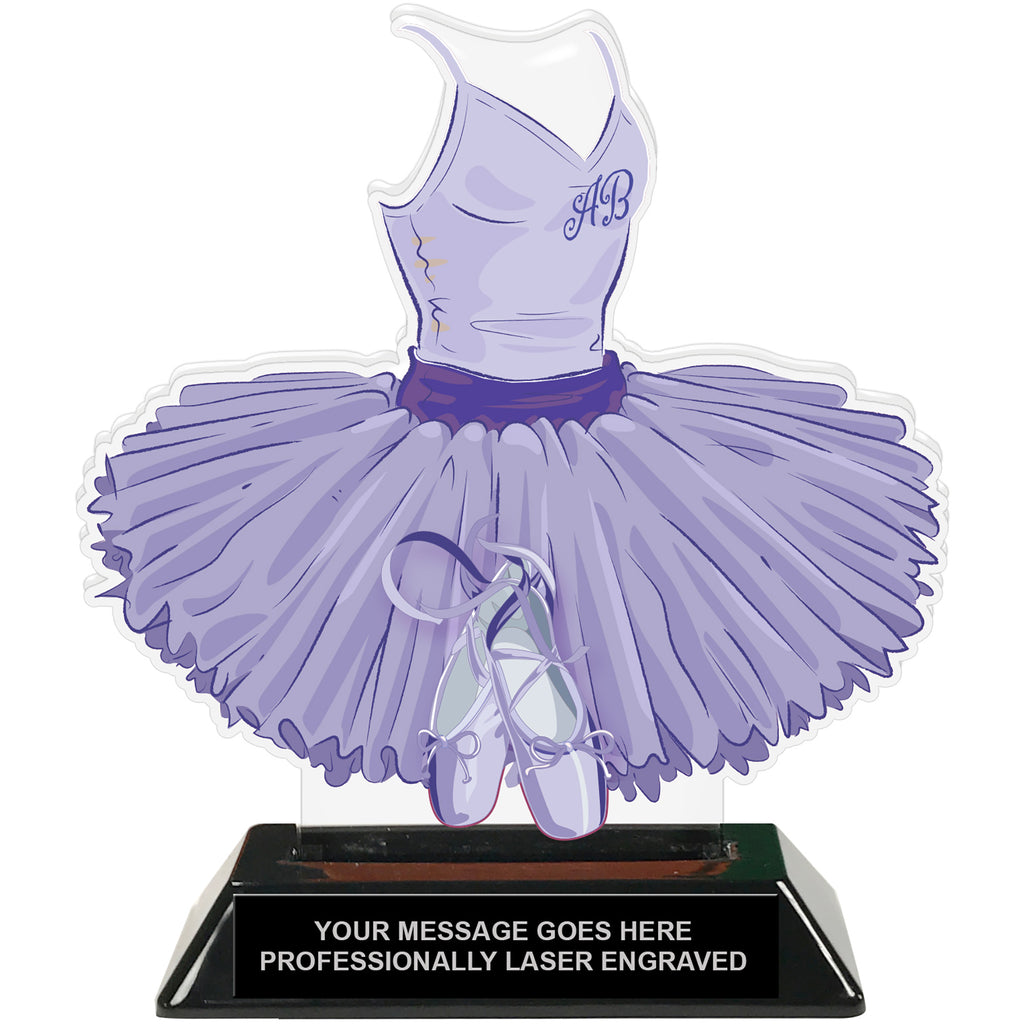 Ballet Tutu & Bodice Colorix-T Acrylic Trophy - Purple [TACR7-JSY-BLT-PRP-Q]
